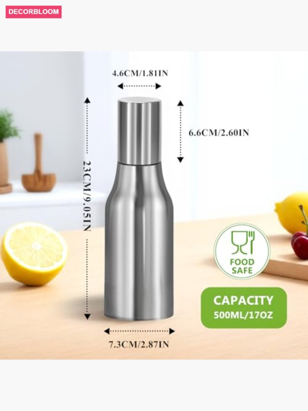Stainless Steel Oil Dispenser Bottle - Leak-Proof Olive Oil Decanter for - Picture 3 of 7